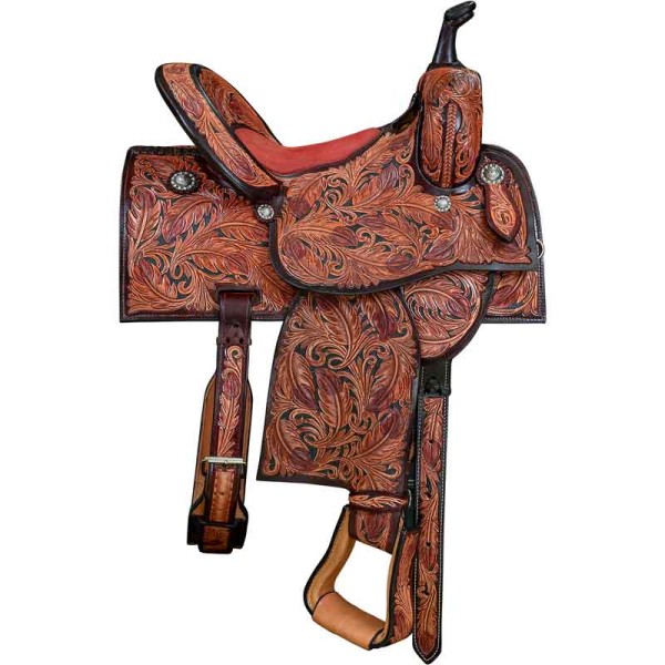 Hand Tooled Racer Western Saddle